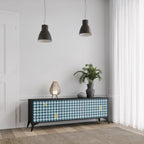 OUT OF CONTEXT TV-Lowboard mit 3 Türen in Schwarz