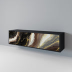 GOLD DUST TV-Lowboard mit 3 Türen in Schwarz