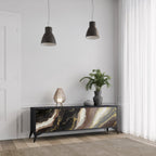 GOLD DUST TV-Lowboard mit 3 Türen in Schwarz