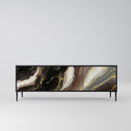 GOLD DUST TV-Lowboard mit 3 Türen in Schwarz