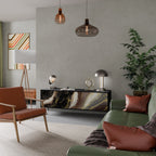 GOLD DUST TV-Lowboard mit 3 Türen in Schwarz