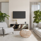 GOLD DUST TV-Lowboard mit 3 Türen in Schwarz