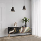 GOLD DUST TV-Lowboard mit 3 Türen in Schwarz