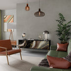 GOLD DUST TV-Lowboard mit 3 Türen in Schwarz