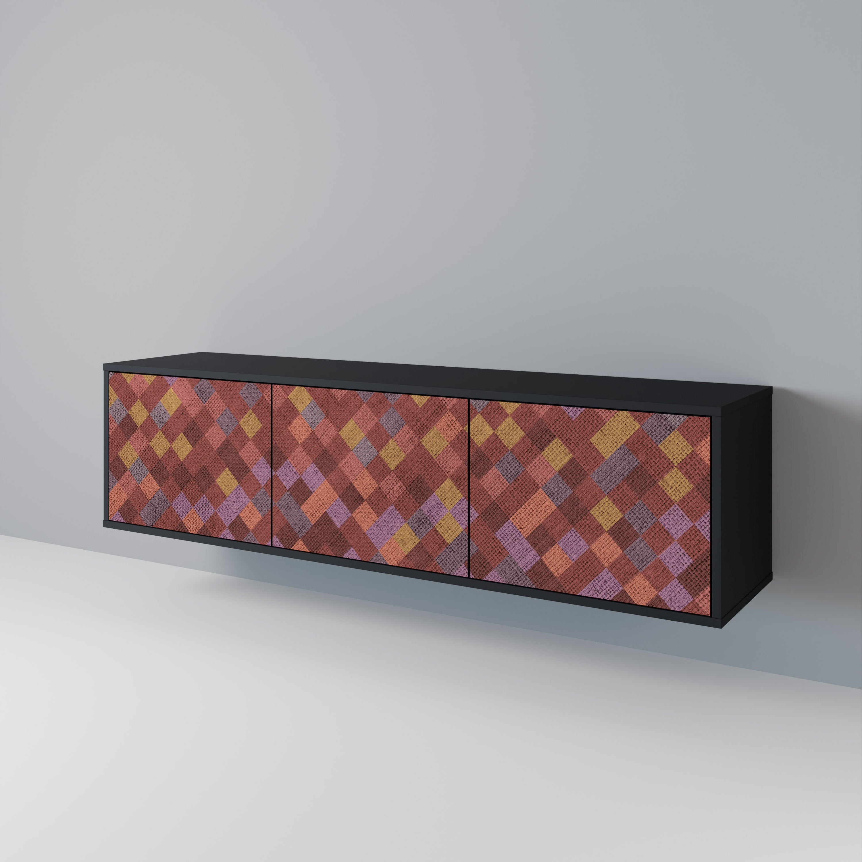 PAINTED SQUARES 3-türiges TV-Lowboard