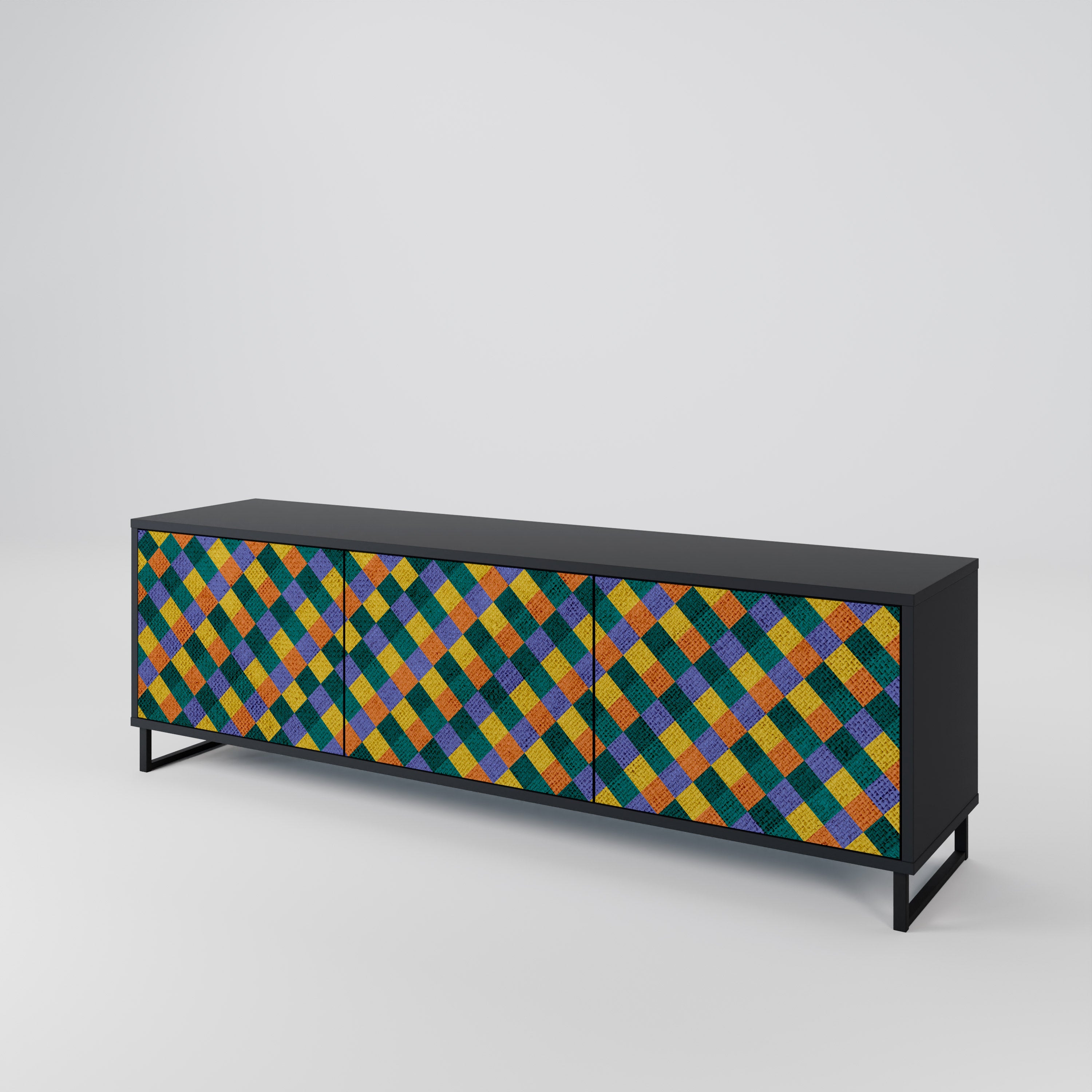 PAINTED SQUARES MIX 3-türiges TV-Lowboard