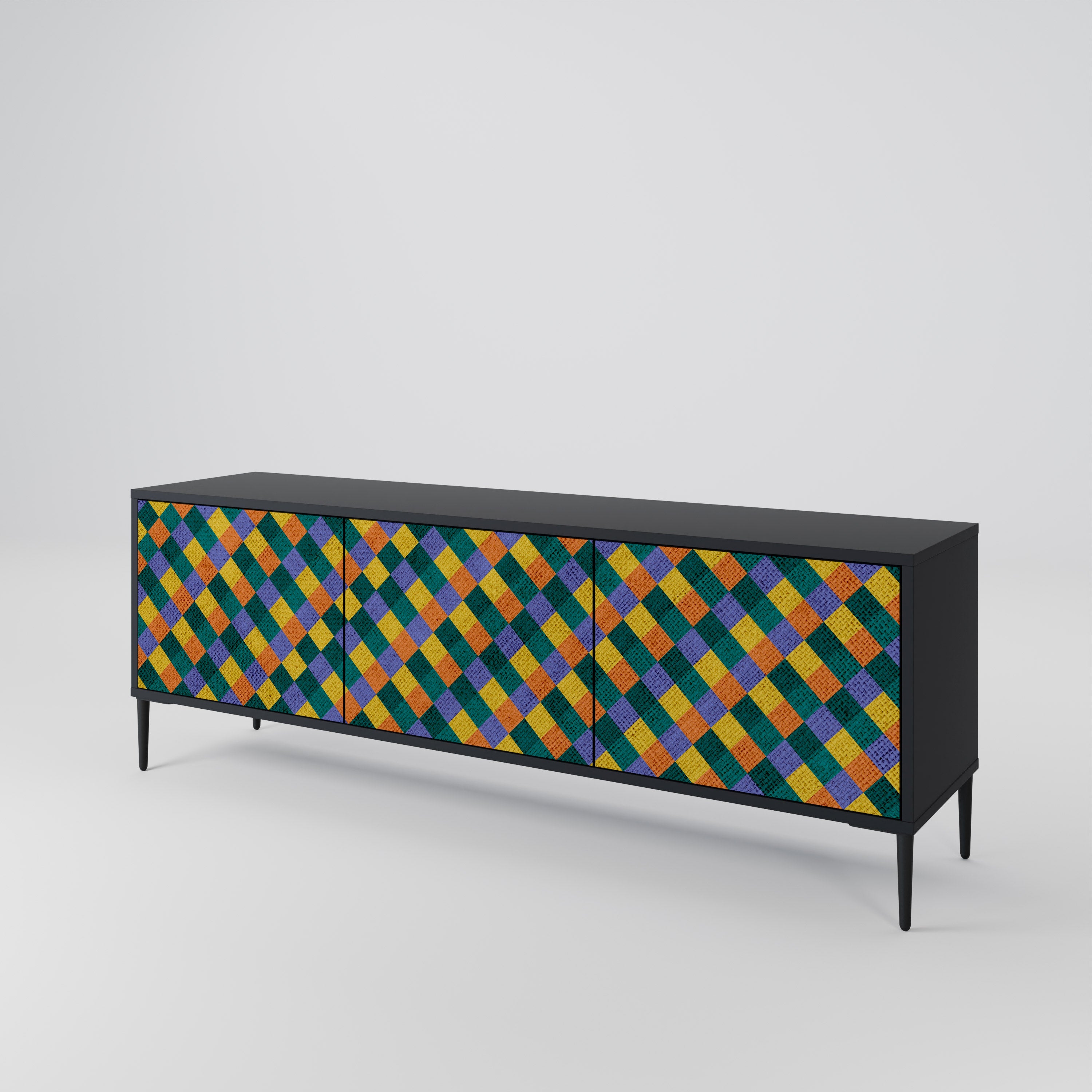 PAINTED SQUARES MIX 3-türiges TV-Lowboard