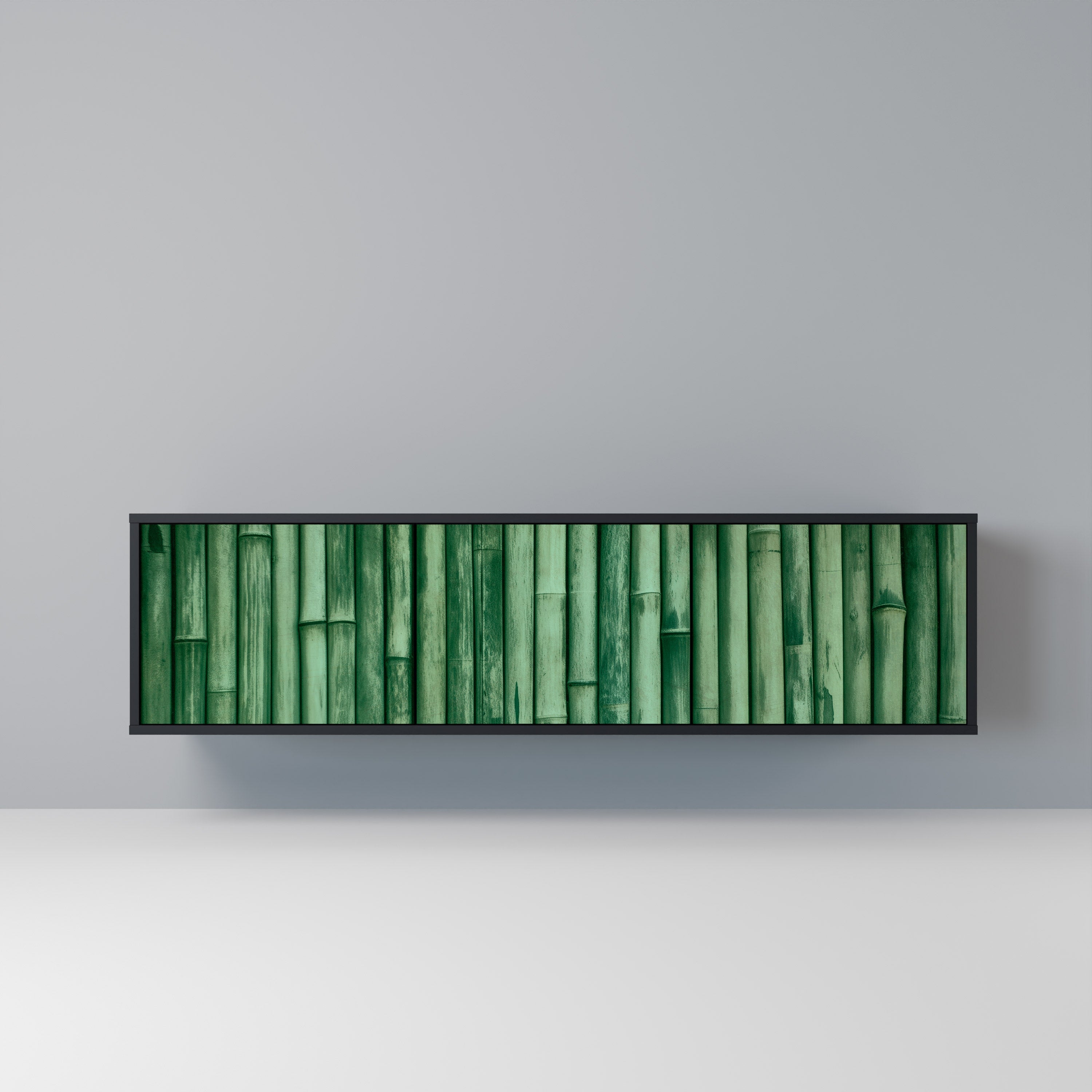 NATURAL GREEN 3-türiger TV-Ständer in Schwarz
