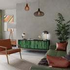 NATURAL GREEN TV-Lowboard mit 3 Türen in Schwarz