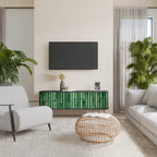 NATURAL GREEN TV-Lowboard mit 3 Türen in Schwarz