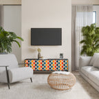 COLORFUL NOSTALGIA TV-Lowboard mit 3 Türen in Schwarz