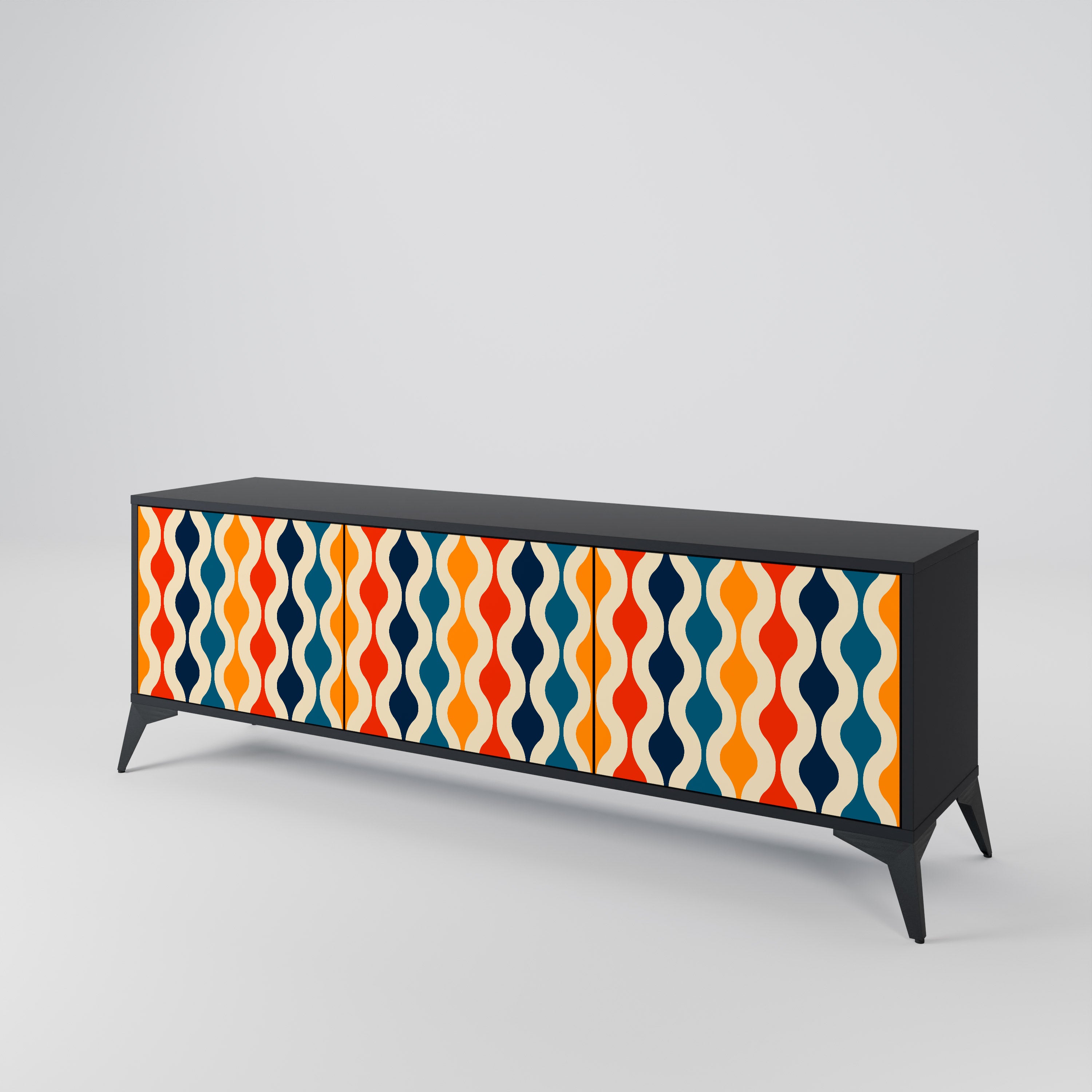 COLORFUL NOSTALGIA 3-Door TV Cabinet