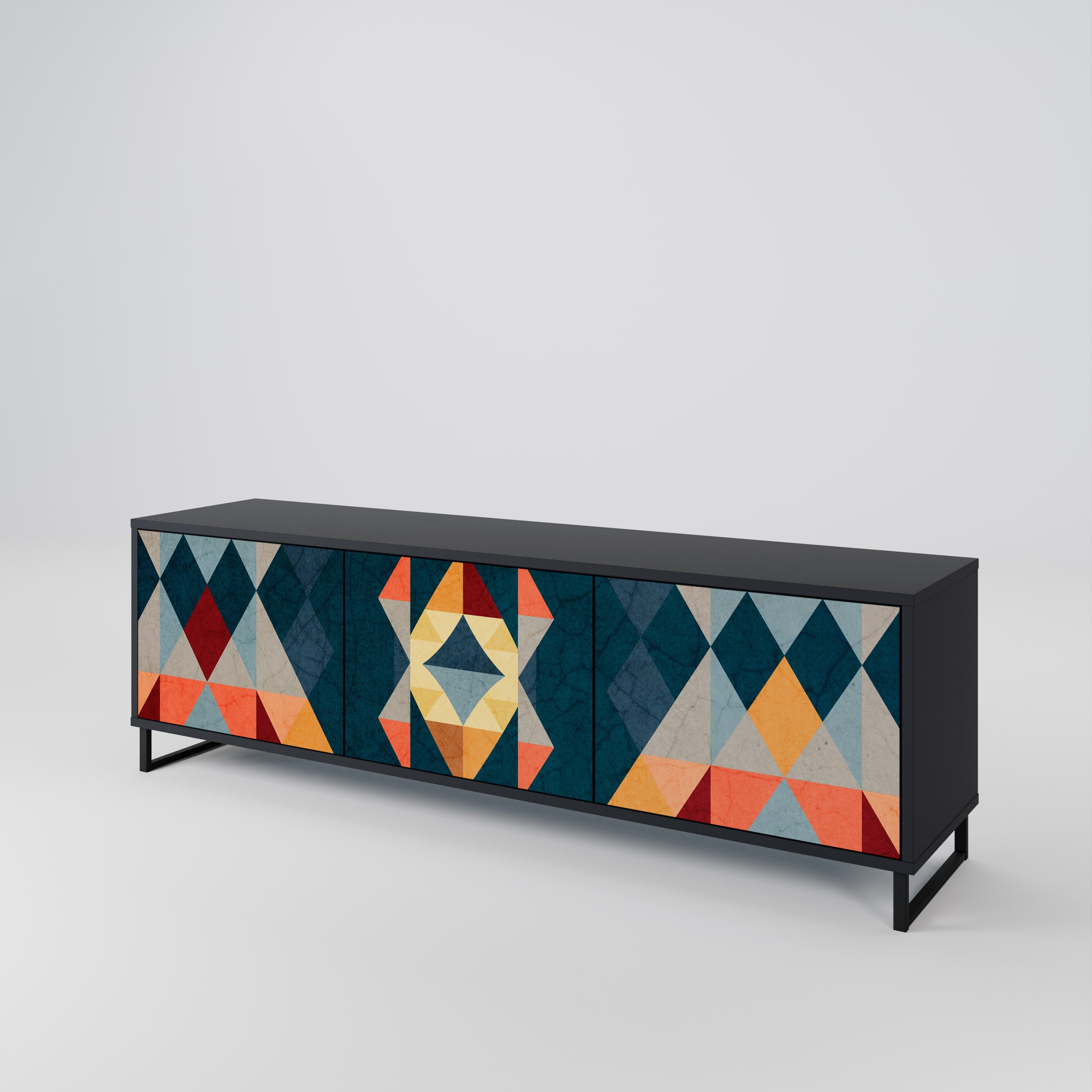 CRACKED ILLUSION 3-Door TV Cabinet
