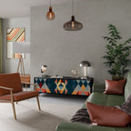 CRACKED ILLUSION TV-Lowboard mit 3 Türen in Schwarz