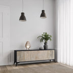 SCREEN ERROR TV-Lowboard mit 3 Türen in Schwarz