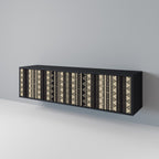 AZTEC TV-Lowboard mit 3 Türen in Schwarz