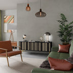 AZTEC TV-Lowboard mit 3 Türen in Schwarz