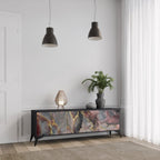 GOLDEN TIDES TV-Lowboard mit 3 Türen in Schwarz