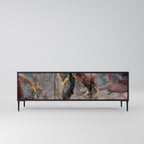 GOLDEN TIDES TV-Lowboard mit 3 Türen in Schwarz