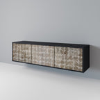 SLIGHTLY BLURRED TV-Lowboard mit 3 Türen in Schwarz