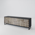 SLIGHTLY BLURRED TV-Lowboard mit 3 Türen in Schwarz