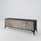 SLIGHTLY BLURRED TV-Lowboard mit 3 Türen in Schwarz