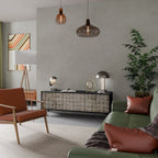 SLIGHTLY BLURRED TV-Lowboard mit 3 Türen in Schwarz