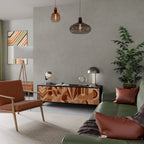 PRISM MOSAIC TV-Lowboard mit 3 Türen in Schwarz