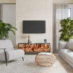 PRISM MOSAIC TV-Lowboard mit 3 Türen in Schwarz