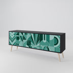 HARMONIC GRID TV-Lowboard mit 3 Türen in Schwarz