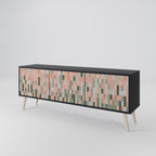 BUILDING THE FUTURE TV-Lowboard mit 3 Türen in Schwarz