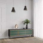 ILUSION GATE TV-Lowboard mit 3 Türen in Schwarz