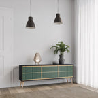 ILUSION GATE TV-Lowboard mit 3 Türen in Schwarz