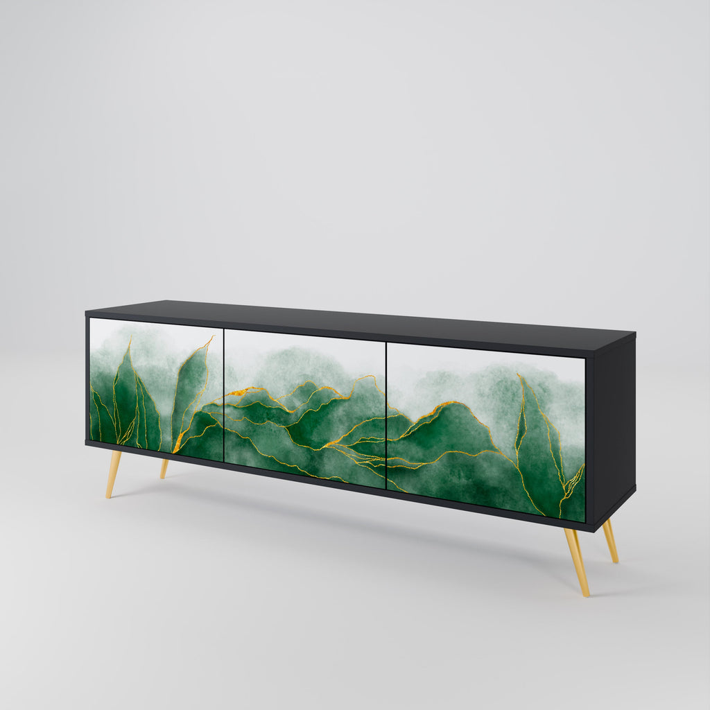 EXPENSIVE NATURE 3-türiger TV-Ständer in Schwarz