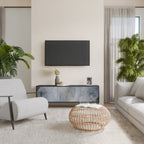 MUTED ARC TV-Lowboard mit 3 Türen in Schwarz