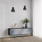 MUTED ARC TV-Lowboard mit 3 Türen in Schwarz