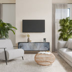 MUTED ARC TV-Lowboard mit 3 Türen in Schwarz