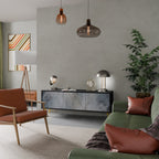 MUTED ARC TV-Lowboard mit 3 Türen in Schwarz