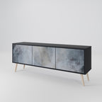 MUTED ARC TV-Lowboard mit 3 Türen in Schwarz