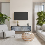 MUTED ARC TV-Lowboard mit 3 Türen in Schwarz