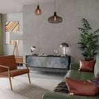 MUTED ARC TV-Lowboard mit 3 Türen in Schwarz