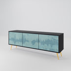 SKY WASH TV-Lowboard mit 3 Türen in Schwarz