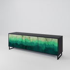 NORTHERN LIGHTS TV-Lowboard mit 3 Türen in Schwarz