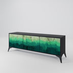 NORTHERN LIGHTS TV-Lowboard mit 3 Türen in Schwarz