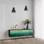 NORTHERN LIGHTS TV-Lowboard mit 3 Türen in Schwarz