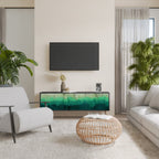 NORTHERN LIGHTS TV-Lowboard mit 3 Türen in Schwarz