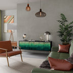 NORTHERN LIGHTS TV-Lowboard mit 3 Türen in Schwarz