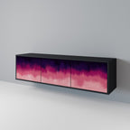 AURORA BOREALIS TV-Lowboard mit 3 Türen in Schwarz