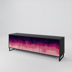 AURORA BOREALIS TV-Lowboard mit 3 Türen in Schwarz