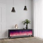 AURORA BOREALIS TV-Lowboard mit 3 Türen in Schwarz